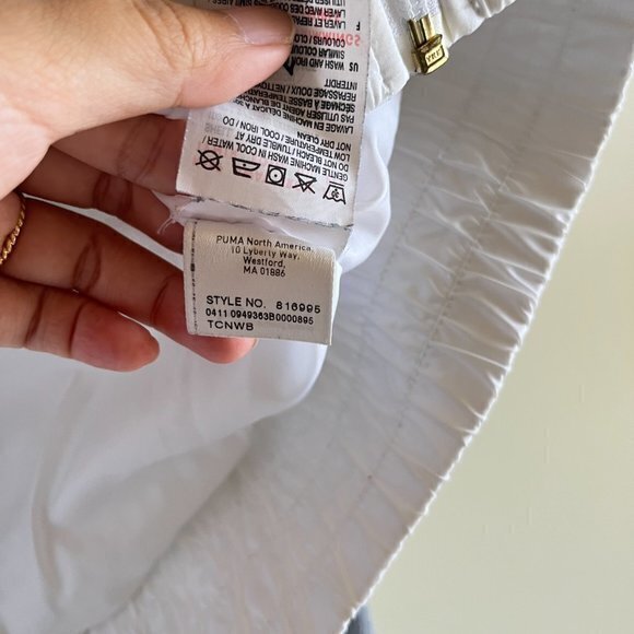 PUMA Apparel Women's Overlay Jacket Hooded Full Zip Front‎ Size M White Gray - Picture 6 of 7